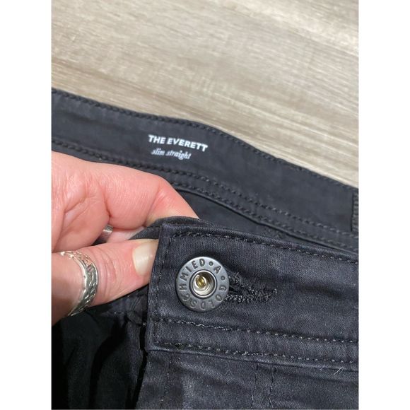 AG Everett SUD SUEDED SLIM STRAIGHT LEG Shadow Black Pants, Sz 38 x 36, MP $198 - Picture 3 of 13